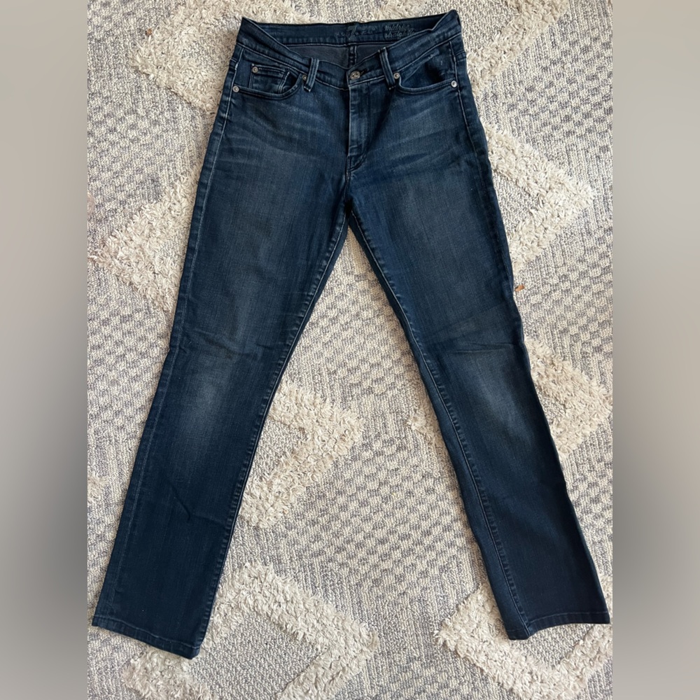 7 For All Mankind Dark Wash Slim Jeans